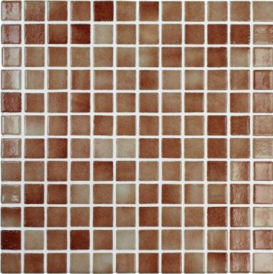 Мозаика Vidrepur С0001666 Colors 506 коричневая дымчатая (на сцепке) 31.7х39.6 коричневая глянцевая / стекло под мозаику