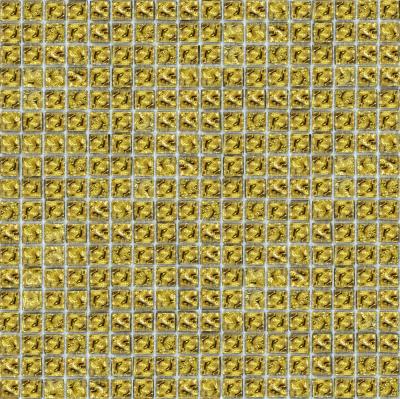 Мозаика Роскошная мозаика МС 636 30х30 моно золотая/коричневая/желтая глянцевая, чип 15х15 квадратный