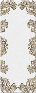 Декоративная плитка Azori 583162002 Chateau Mocca Tenda 20.1x50.5 белая / бежевая матовая с орнаментом