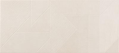 Настенная плитка Navarti Rlv Kata crema 36x80 кремовая матовая с орнаментом