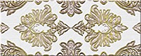 Бордюр Azori 583161004 Chateau Mocca Tenda 20.1x8 бежевый матовый с орнаментом