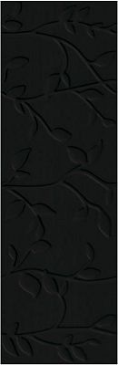 Плитка Winter Vine рельеф черный 29x89