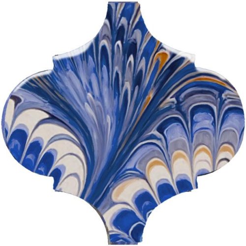 Декоративная плитка Kerama Marazzi VT\A624\65000 Арабески Венеция 6.5x6.5 синияя матовая с орнаментом