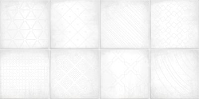 Настенная плитка ALMA Ceramica TWU09RCD010 Richard 50x24.9 белая глянцевая рельефная под мозаику