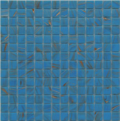 Мозаика ROSE MOSAIC G16 Gold Star (размер чипа 10x10 мм) 31.8x31.8 синяя глянцевая авантюрин