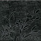 Декор Kerama Marazzi HGD\B569\5292 Барберино 20x20 черный глянцевый под кракелюр / флористика