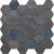 Керамогранит Peronda 3799527956 D.Grunge Anth Hexa/AS/C 28.3x29.4 черный / синий матовый под бетон / мозаику / цемент