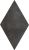 Керамогранит CIR Ceramiche 1069787 Materia Prima Rombo BLACK STORM 13.7x24 черный глянцевый моноколор