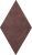 Керамогранит CIR Ceramiche 1069791 Materia Prima Rombo JEWEL 13.7x24 коричневый / красный глянцевый моноколор