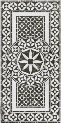 Декоративная плитка Kerama Marazzi VT\A637\11000R Коррер 1 30x60 черная / белая глянцевая с орнаментом