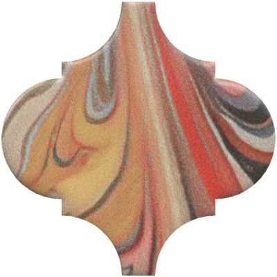 Декоративная плитка Kerama Marazzi VT\A625\65000 Арабески Венеция 6.5x6.5 красная матовая с орнаментом