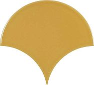 Настенная плитка Carmen MPL-000453 Dynamic Escamas Mostaza 15.5x17 желтая глянцевая моноколор