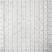 Мозаика Vidrepur С0002258 Marble № 5300 (на сетке) 31.7x31.7 белая глазурованная глянцевая под камень, чип 25x25 квадратный