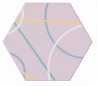 Декор Kerama Marazzi OP\C154\24022 Бенидорм 23.1x20 розовый матовый с орнаментом