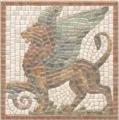 Декор Kerama Marazzi HGD\A139\17000 Виченца Лев 15х15 бежевый глянцевый под камень / под мозаику
