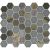 Мозаика Togama GREY 6 Sixties 29.8x33 золотая / серая глянцевая / матовая с орнаментом