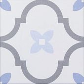 Напольная плитка El Barco С0004678 Acropolis Delfos Mix 20x20 серо-голубая матовая с орнаментом