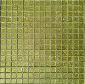 Мозаика Rose Mosaic F130 Shiny 32.7x32.7 салатовая глянцевая с искрящимся эффектом, чип 20x20 квадратный