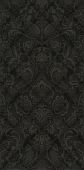 Настенная плитка Kerama Marazzi 11108R Даниэли 60x30 черная глянцевая с орнаментом / ткань