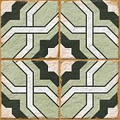 Керамогранит Ennface ENPTR6010MT2020 Pattern Morocco Green matt 20x20 микс матовый с орнаментом