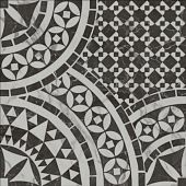 Декор Kerama Marazzi Коррер 3 белый / черный лаппатированный с орнаментом