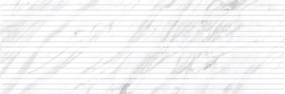 Декоративная плитка Laparet 17-03-01-1194-0 х9999132729 Terma 60x20 белая глазурованная матовая / неполированная под мрамор