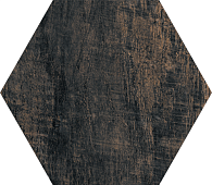 Настенная плитка Harmony 26122 Industry Black Hexa/ 17.5x20 коричневая матовая под дерево