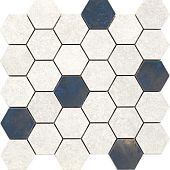 Керамогранит Peronda 3799527959 D.Grunge White Hexa/AS/C 28.3x29.4 белый / синий матовый под бетон / мозаику / цемент