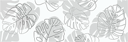 Декоративная плитка Cersanit 15920 Glory 75x25 белая матовая с листьями
