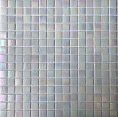 Мозаика Pixel mosaic PIX 121 из стекла 31.6x31.6 белая глянцевая под перламутр, чип 20x20 мм квадратный