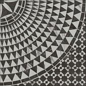 Декор Kerama Marazzi VT\A634\SG459420RL Коррер 1 50x50 белый / черный лаппатированный с орнаментом