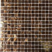 Мозаика Pixel mosaic PIX 117 из стекла 31.6x31.6 коричневая глянцевая под камень, чип 20x20 мм квадратный